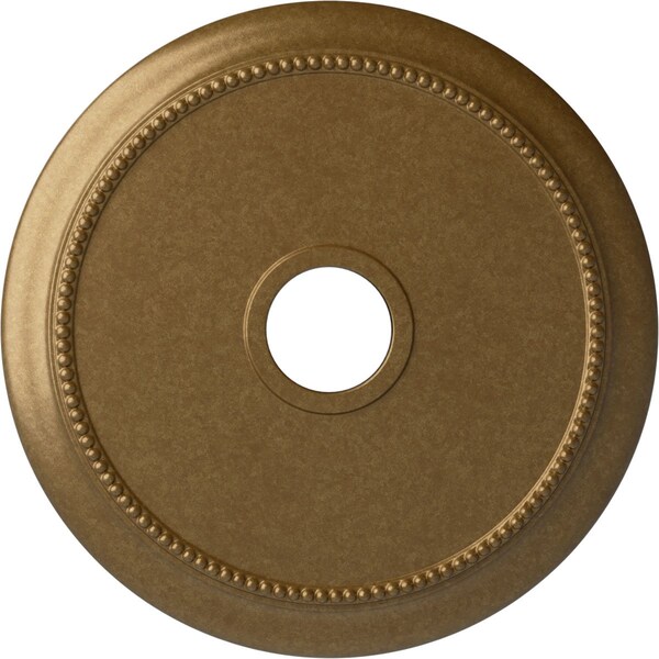 Ekena Millwork Crendon Ceiling Medallion (Fits Canopies up to 4 3/8"), 24 1/8"OD x 4 3/8"ID x 2 1/4"P, Pale Gold CM24CRPAS - main
